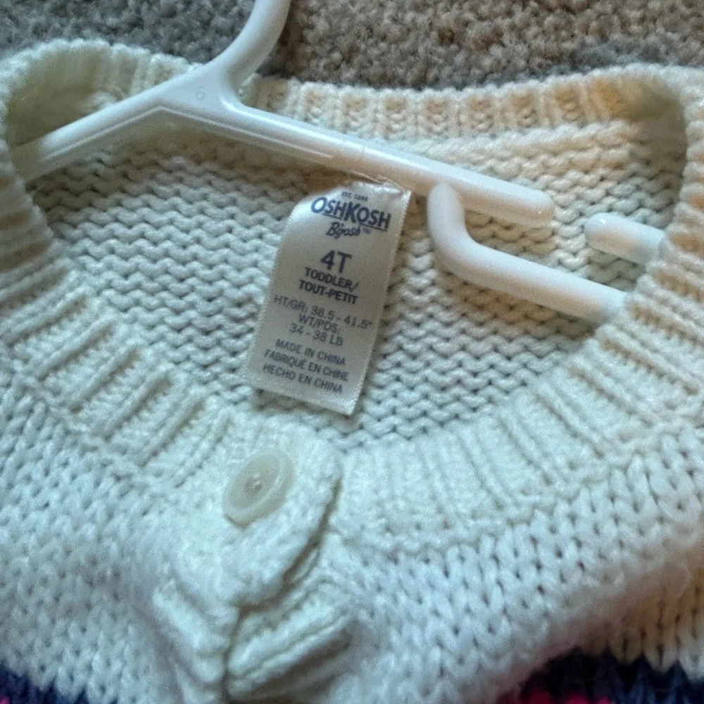 OshKosh B'gosh Cream Knit Cardigan